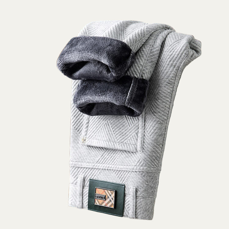 VogeLuxe | Men’s Slim-Straight Textured Trousers 4