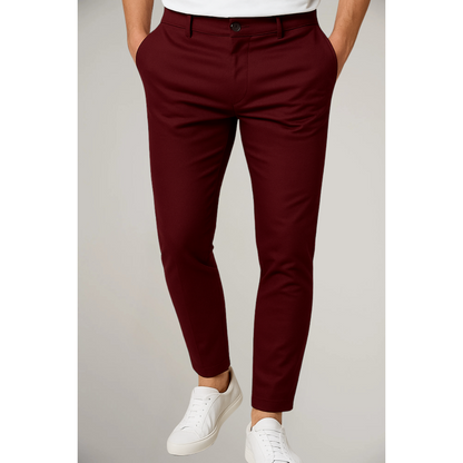 VogeLuxe | Men’s Slim Fit Flat-Front Dress Trousers 1