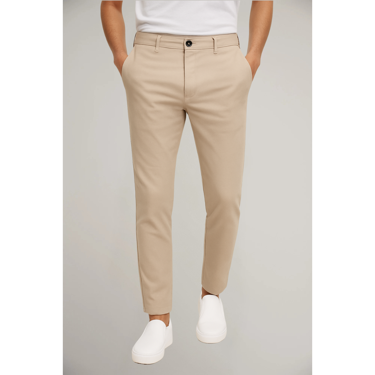 VogeLuxe | Men’s Slim Fit Flat-Front Dress Trousers 10