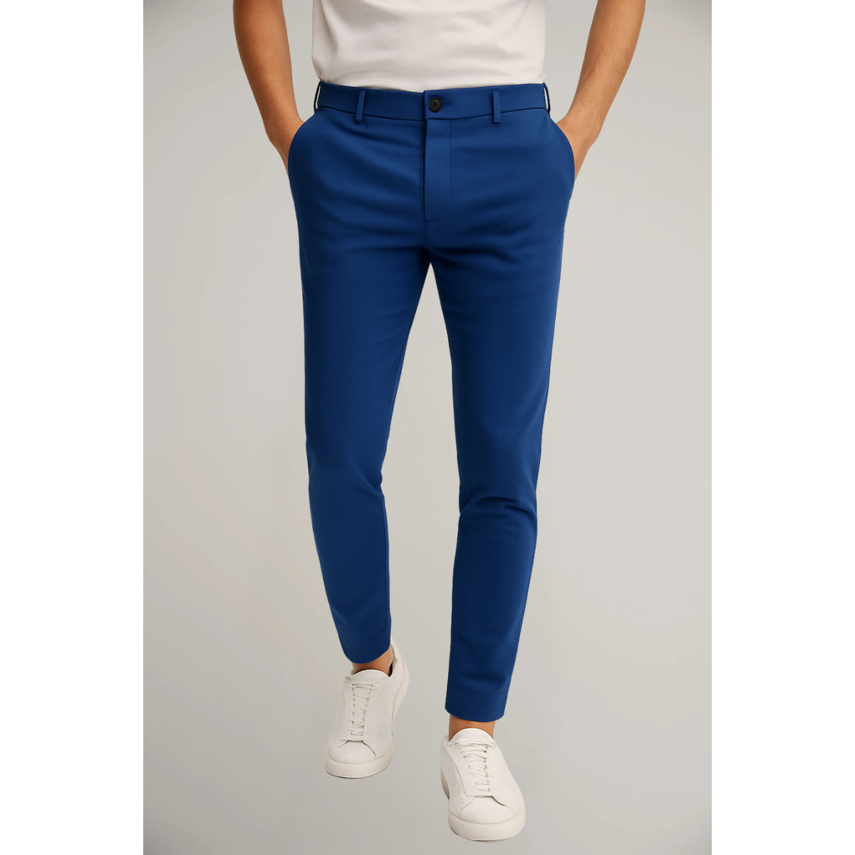 VogeLuxe | Men’s Slim Fit Flat-Front Dress Trousers 11