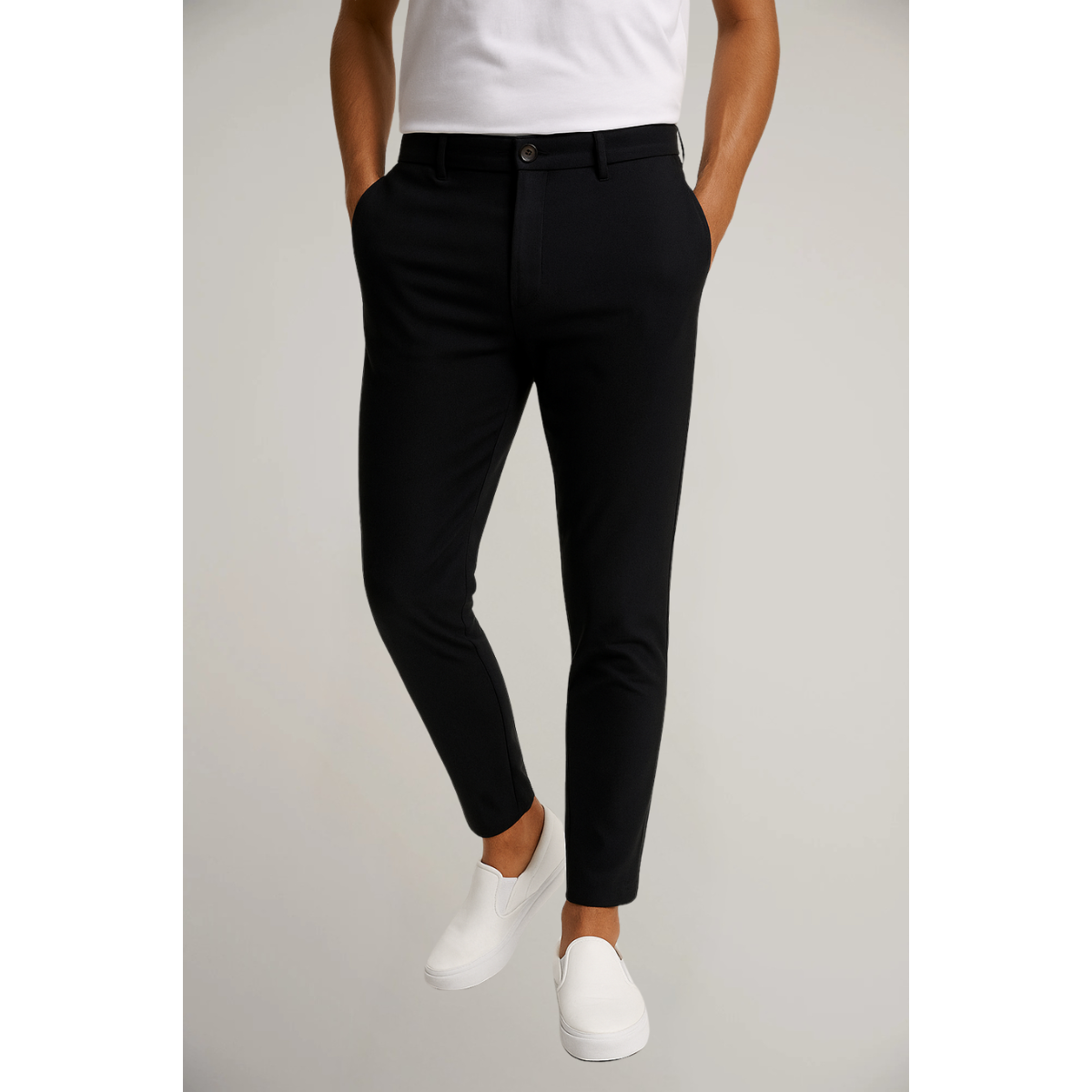 VogeLuxe | Men’s Slim Fit Flat-Front Dress Trousers 12