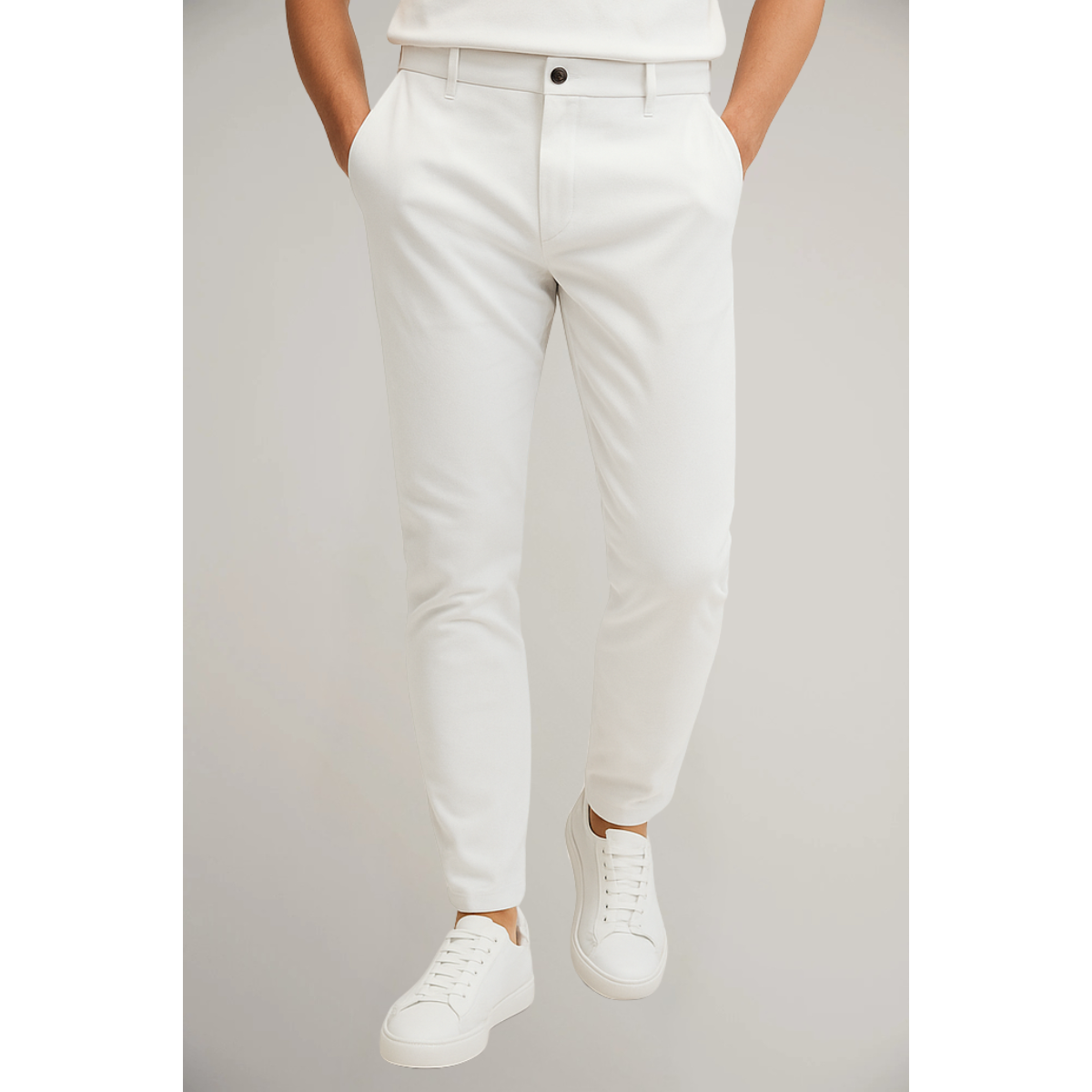 VogeLuxe | Men’s Slim Fit Flat-Front Dress Trousers 14