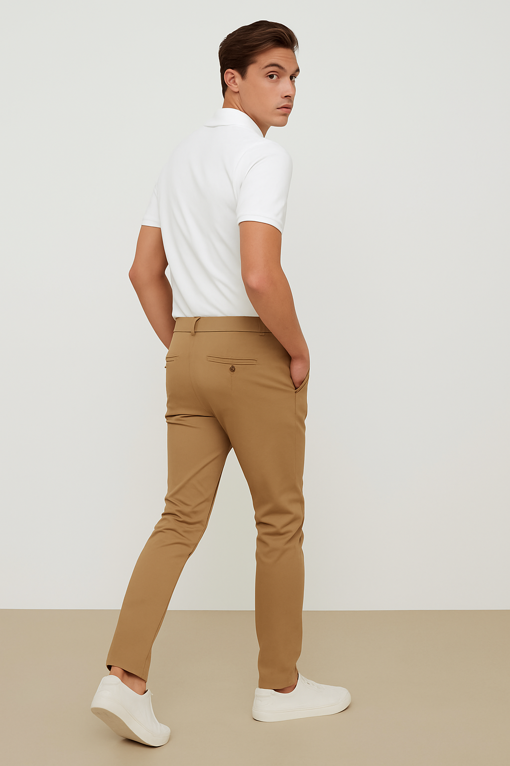 VogeLuxe | Men’s Slim Fit Flat-Front Dress Trousers 3