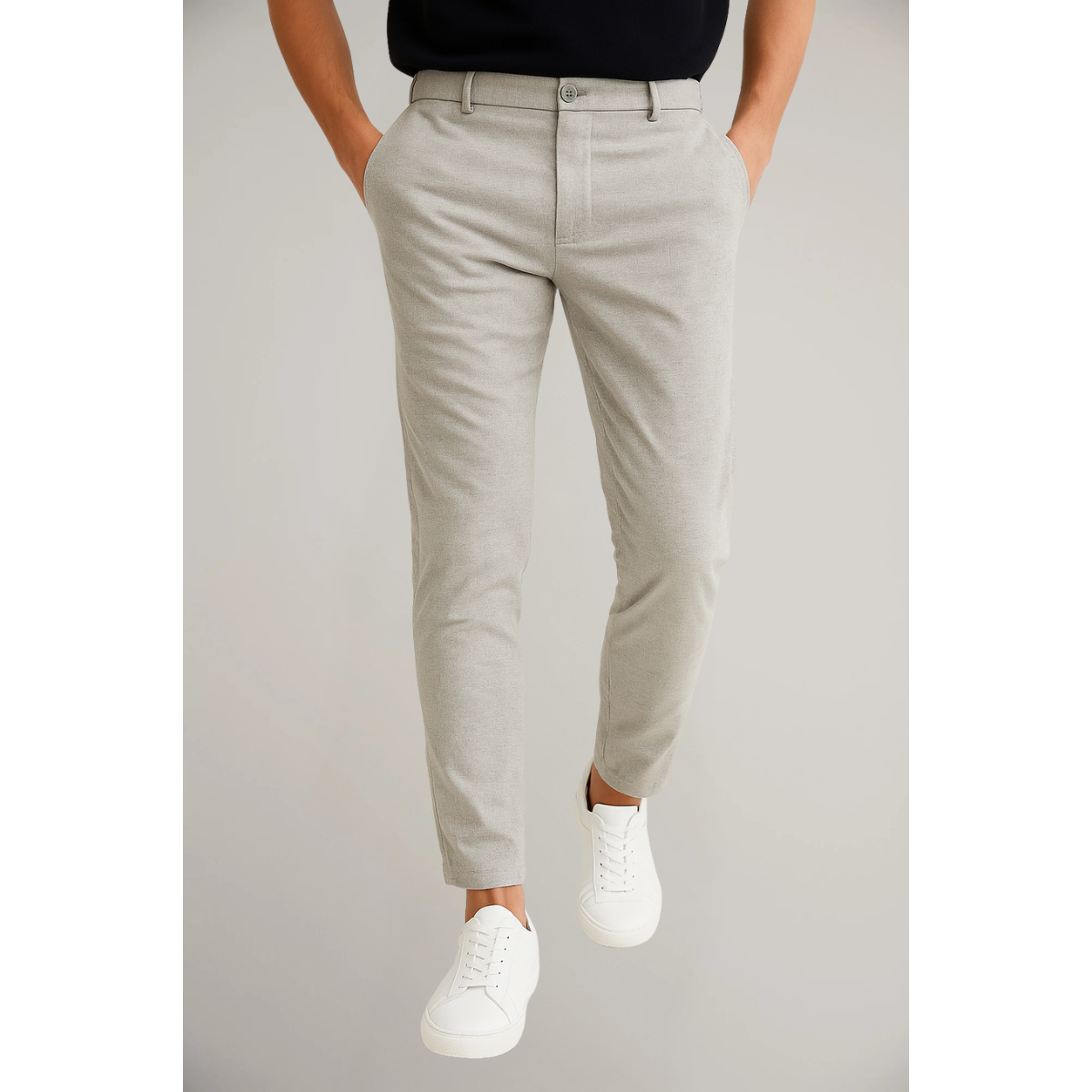 VogeLuxe | Men’s Slim Fit Flat-Front Dress Trousers 8