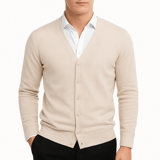 VogeLuxe | Men’s Slim Fit V-Neck Cardigan 0