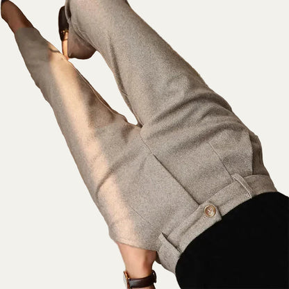 VogeLuxe | Men’s Slim Herringbone Dress Trousers 1