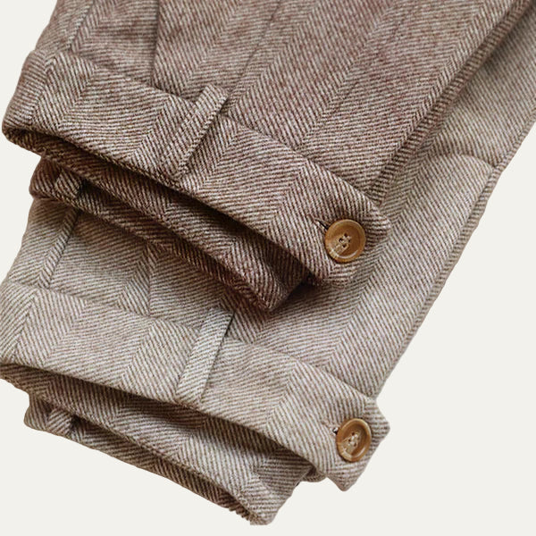 VogeLuxe | Men’s Slim Herringbone Dress Trousers 2