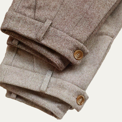 VogeLuxe | Men’s Slim Herringbone Dress Trousers 2