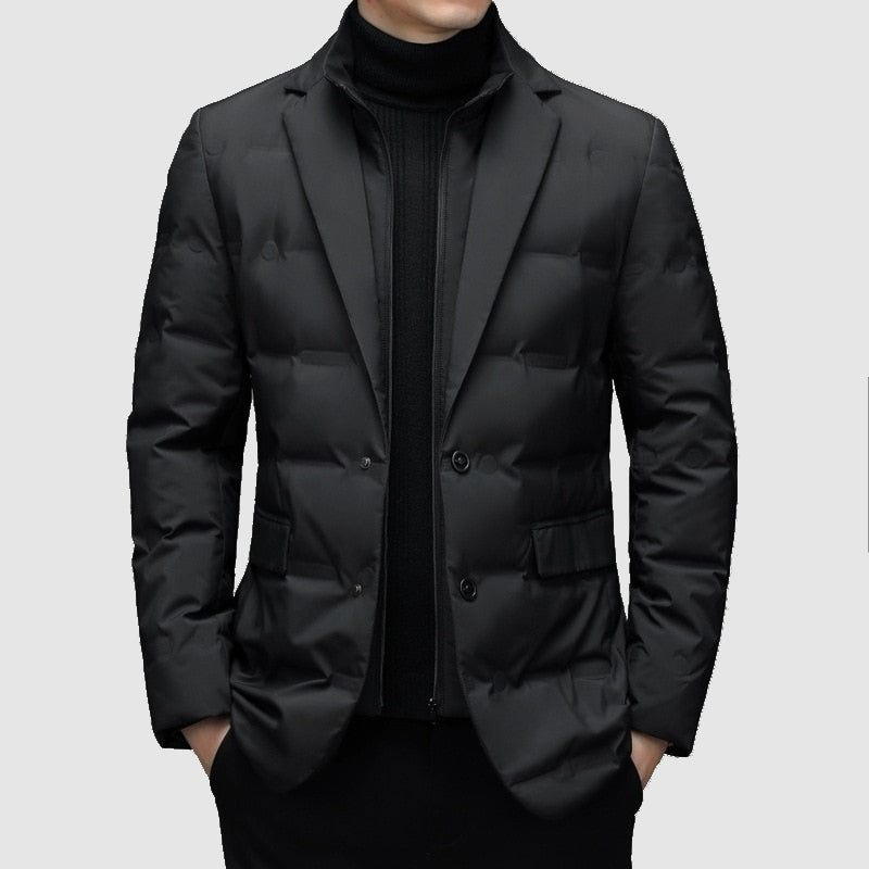 VogeLuxe | Men’s Slim Quilted-Lined Tailored Outerwear 0