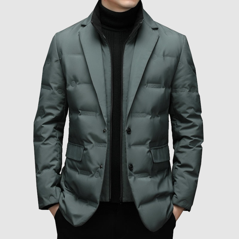 VogeLuxe | Men’s Slim Quilted-Lined Tailored Outerwear 1