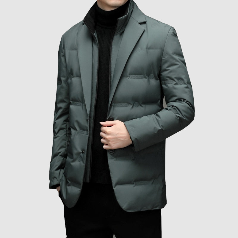 VogeLuxe | Men’s Slim Quilted-Lined Tailored Outerwear 2