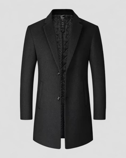 VogeLuxe | Men’s Slim Quilted-Lined Tailored Topcoat 0