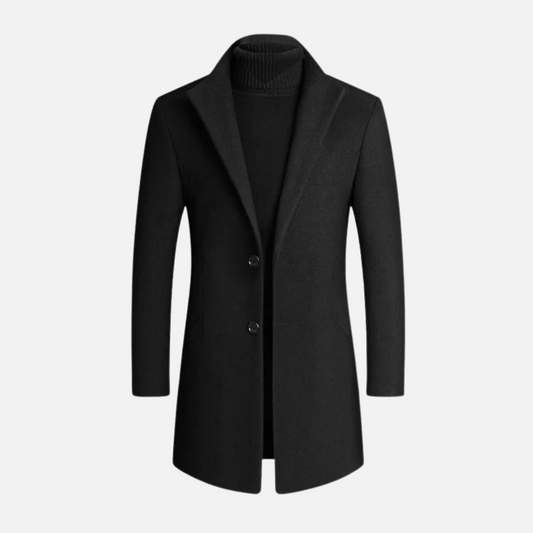 VogeLuxe | Men’s Slim Tailored Mid-Length Topcoat 0
