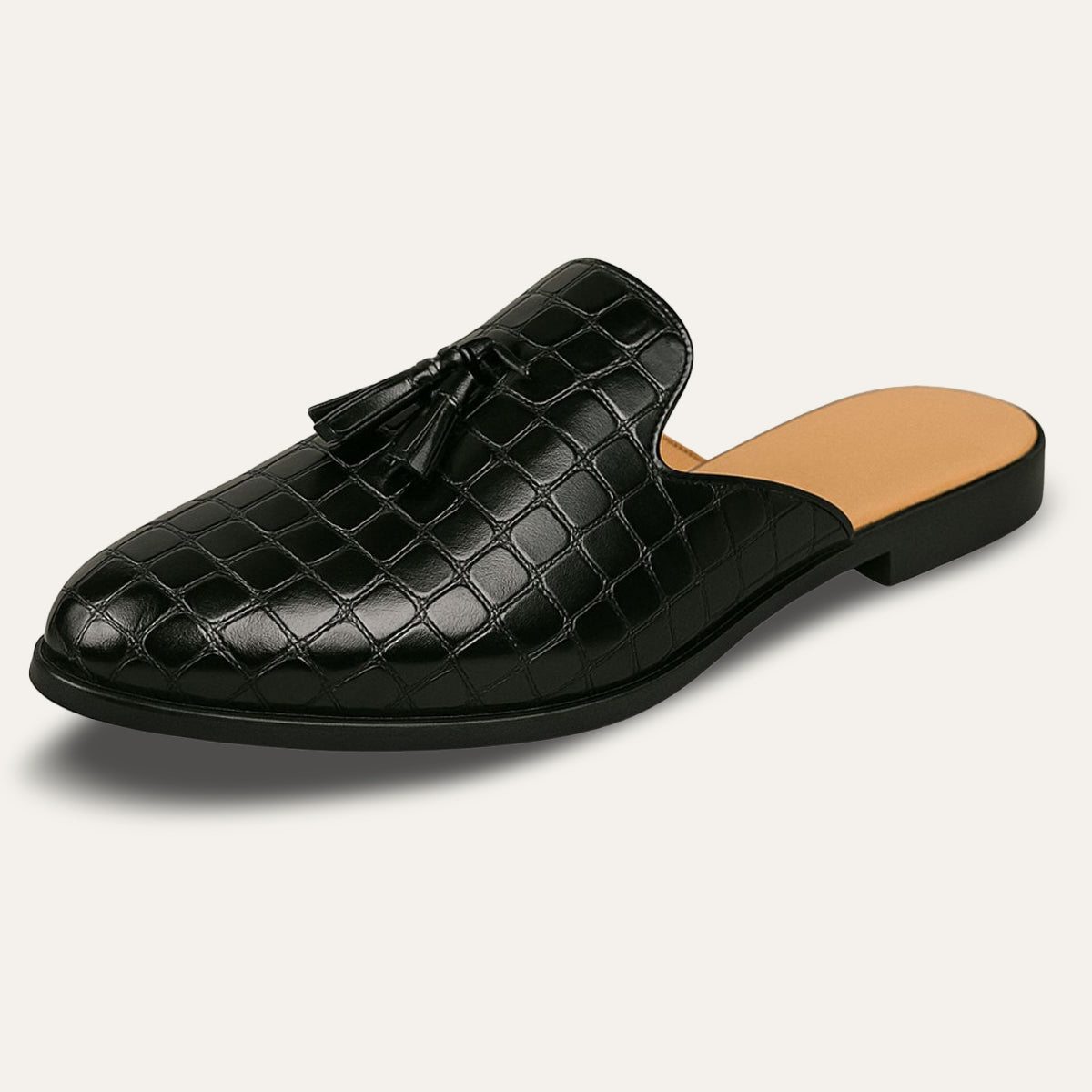 VogeLuxe | Men’s Slip-On Mule with Crocodile Texture 0