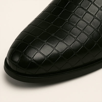 VogeLuxe | Men’s Slip-On Mule with Crocodile Texture 2