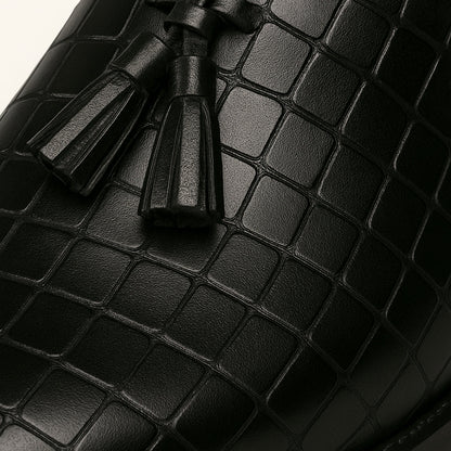 VogeLuxe | Men’s Slip-On Mule with Crocodile Texture 3