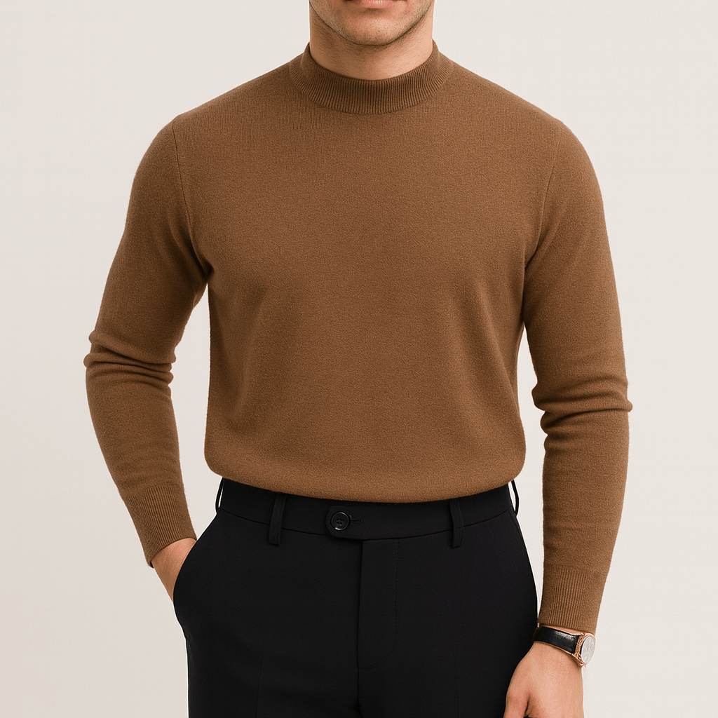 VogeLuxe | Men’s Smart Casual Mock Neck Sweater 2