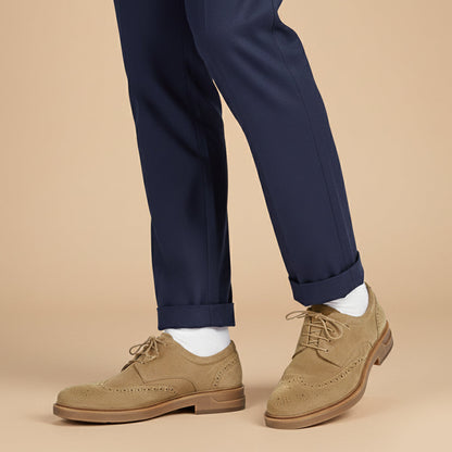 VogeLuxe | Men’s Smart Suede Wingtip Brogues 1