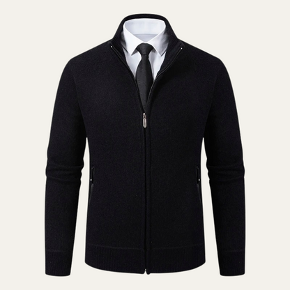 VogeLuxe | Men’s Smooth Knit Full-Zip Cardigan 0