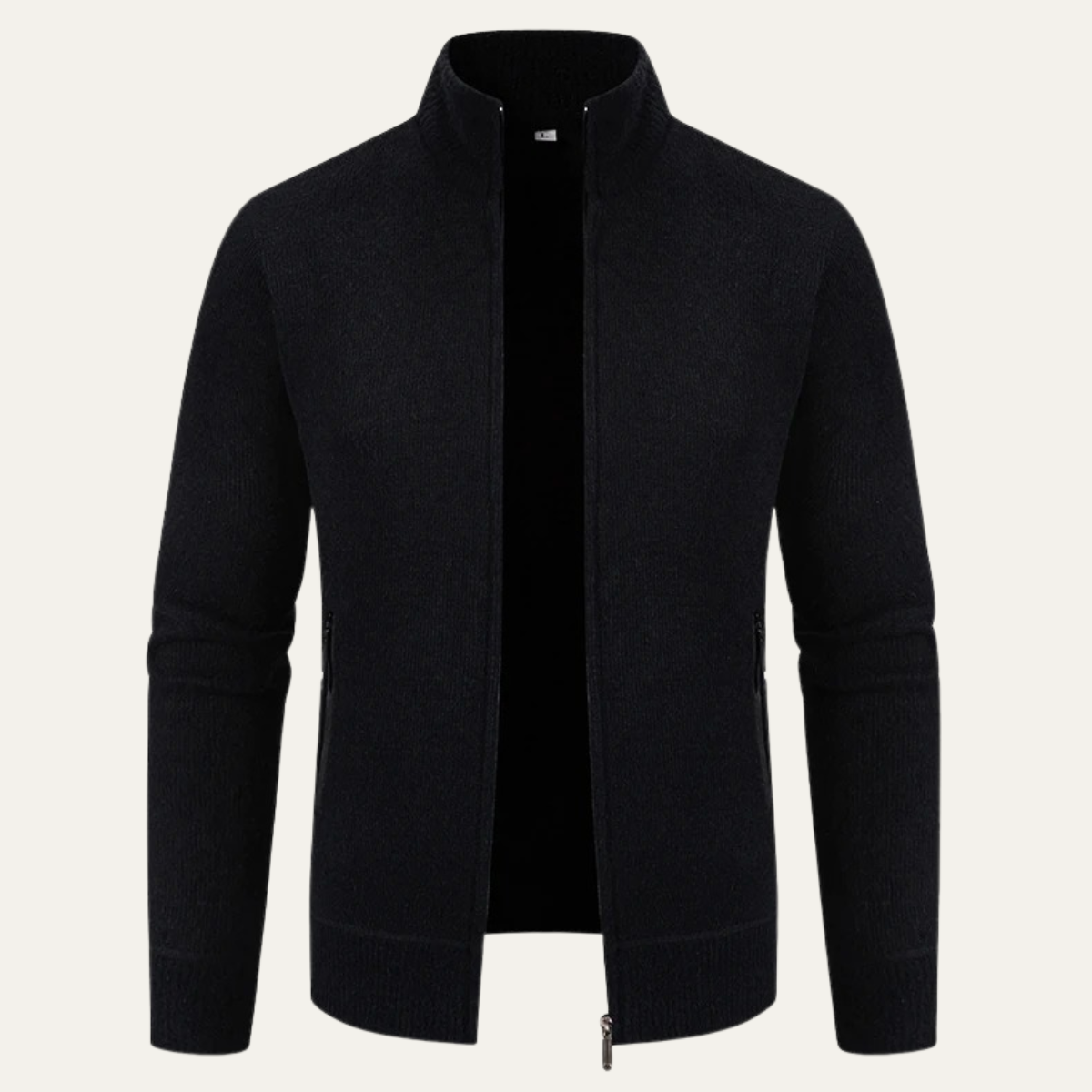 VogeLuxe | Men’s Smooth Knit Full-Zip Cardigan 2