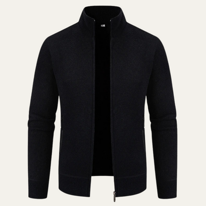 VogeLuxe | Men’s Smooth Knit Full-Zip Cardigan 2