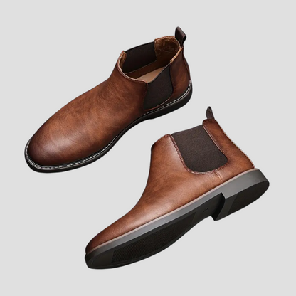 VogeLuxe | Men’s Smooth Leather Chelsea Ankle Boots 2