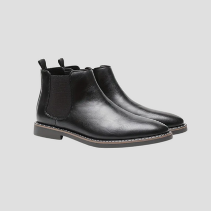 VogeLuxe | Men’s Smooth Leather Chelsea Ankle Boots 5