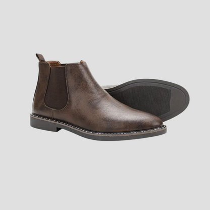 VogeLuxe | Men’s Smooth Leather Chelsea Ankle Boots 8