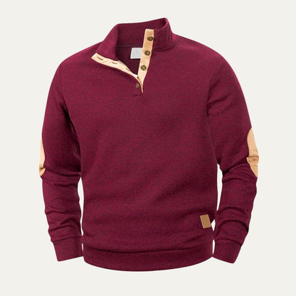 VogeLuxe | Men’s Snap-Collar Quarter Pullover 7