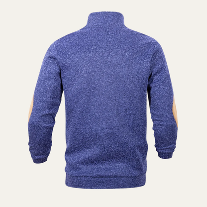 VogeLuxe | Men’s Snap Placket Mock Neck Sweatshirt 4