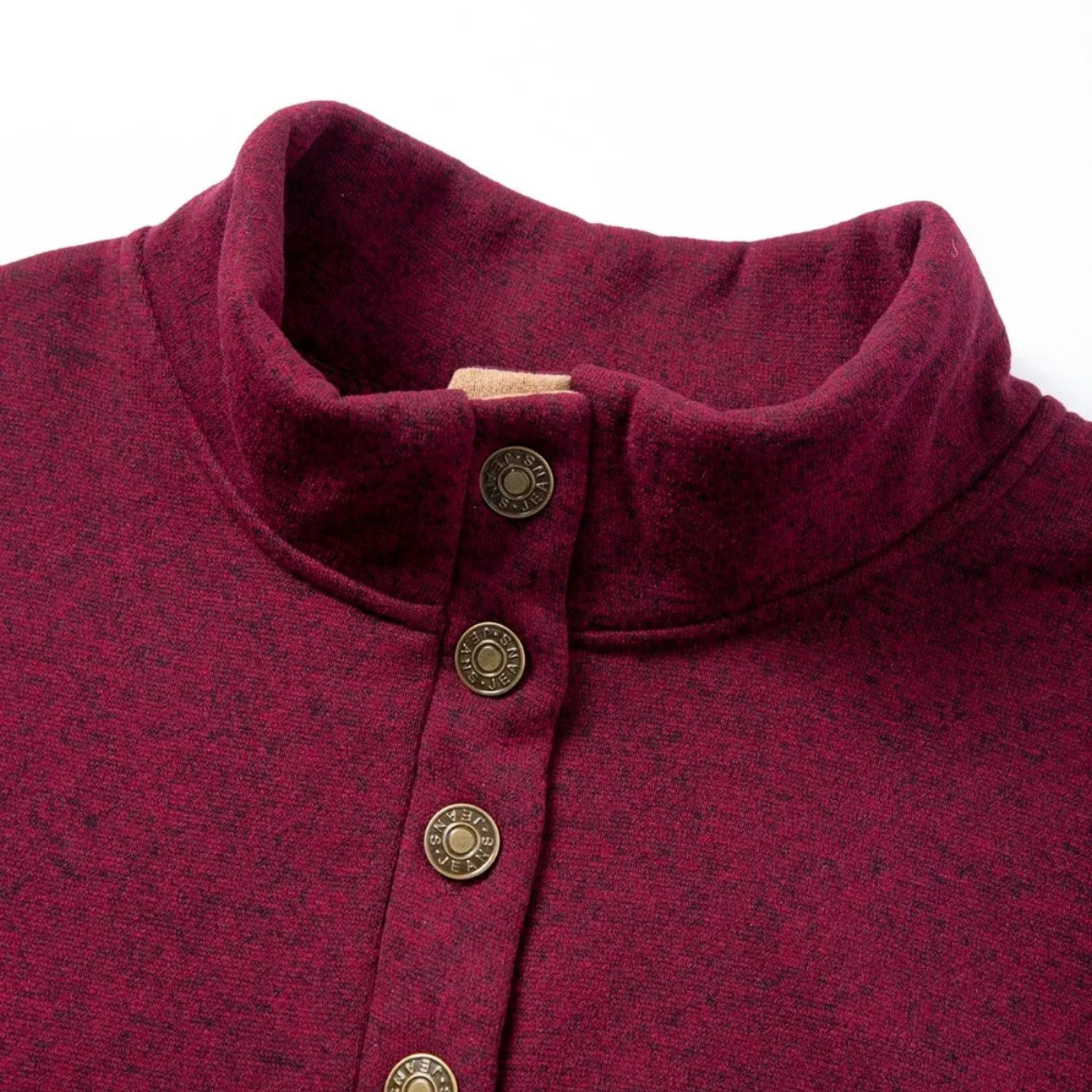 VogeLuxe | Men’s Snap Placket Mock Neck Sweatshirt 5