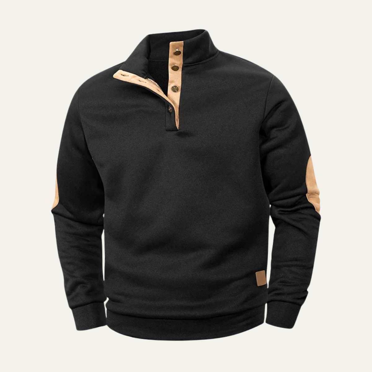 VogeLuxe | Men’s Snap Placket Mock Neck Sweatshirt 9