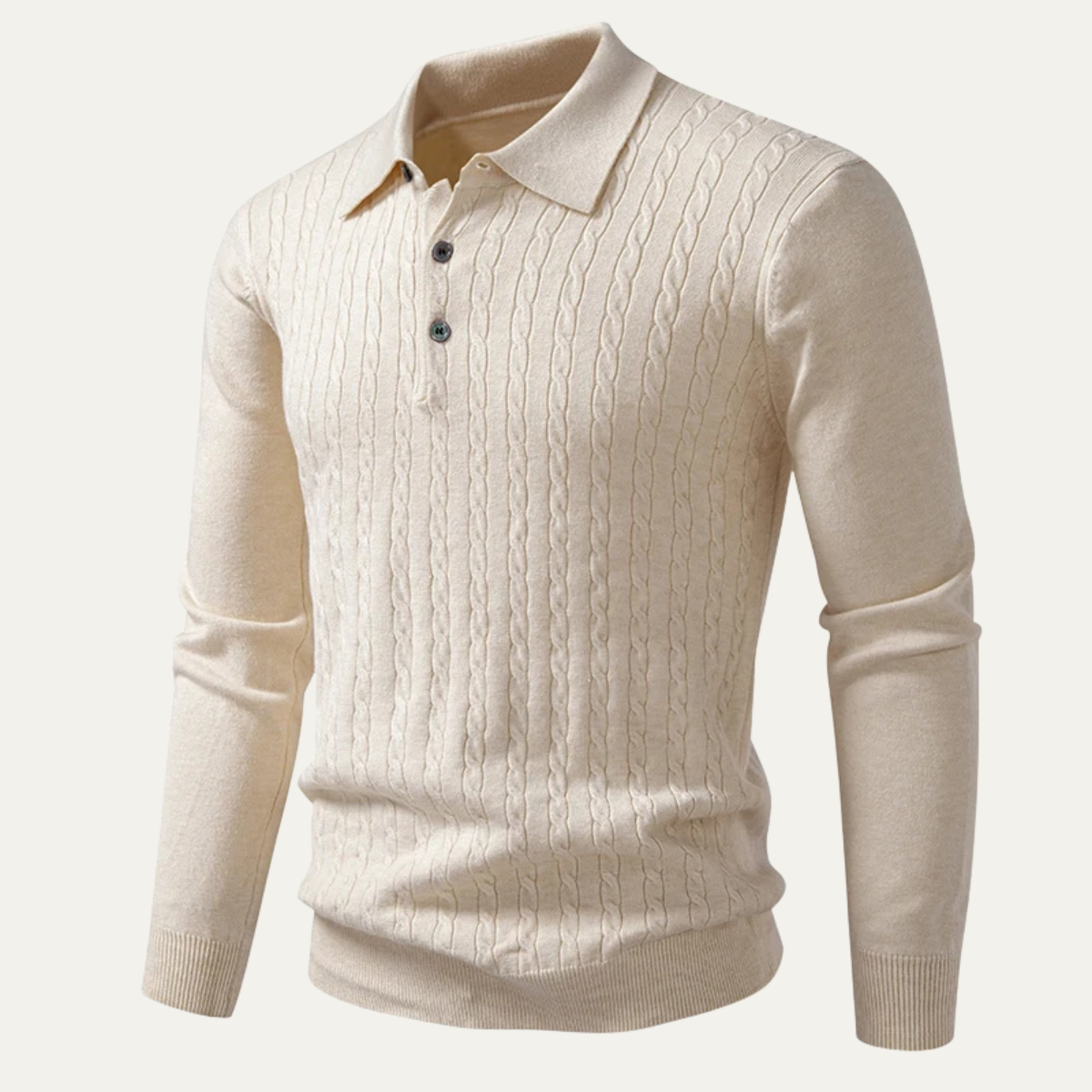 VogeLuxe | Men’s Soft Cotton Cable-Knit Sweater 0