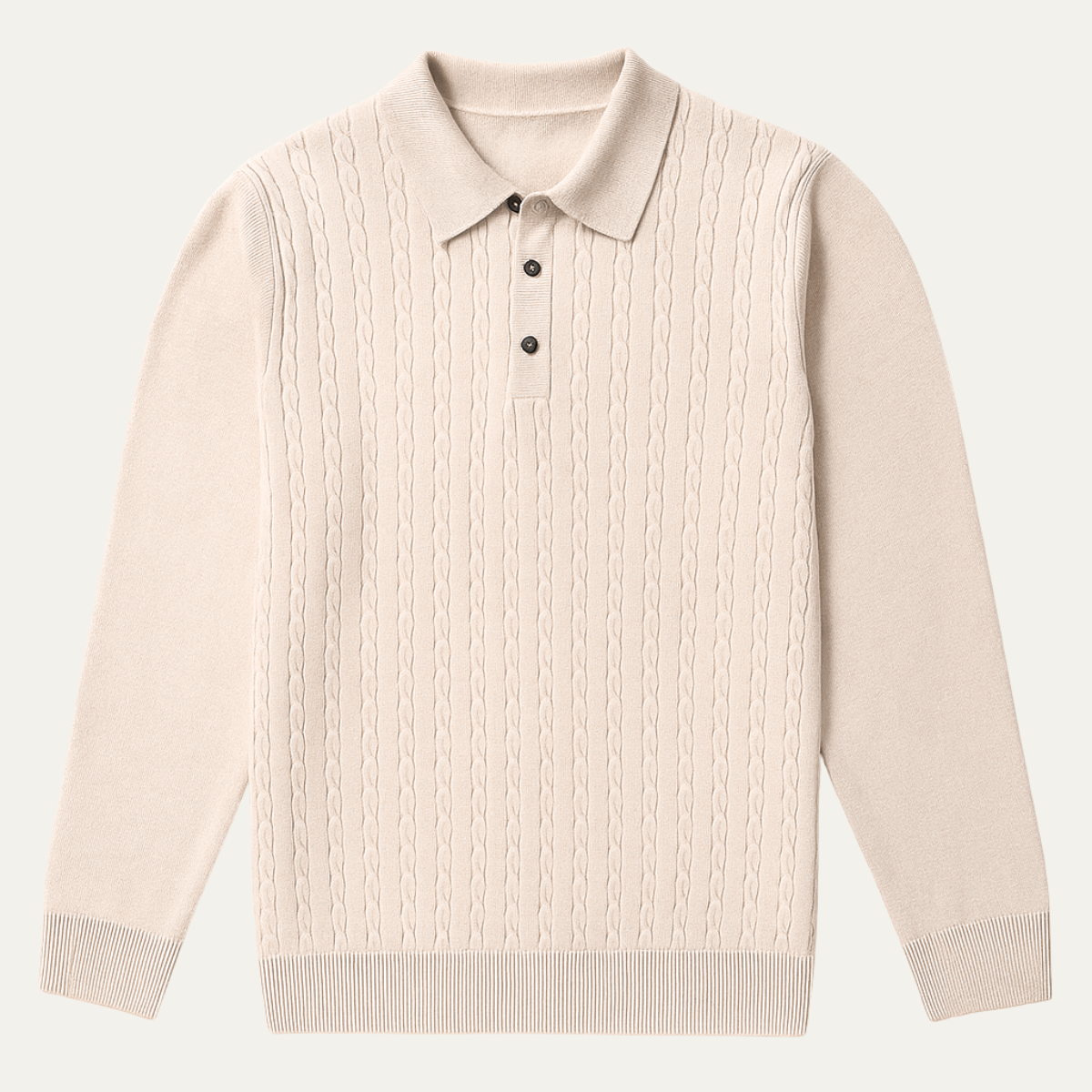 VogeLuxe | Men’s Soft Cotton Cable-Knit Sweater 1