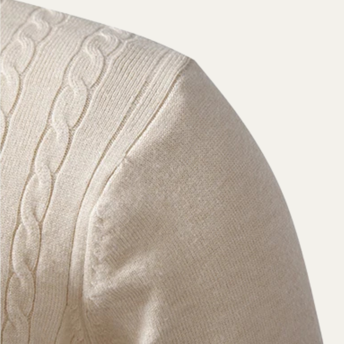 VogeLuxe | Men’s Soft Cotton Cable-Knit Sweater 4