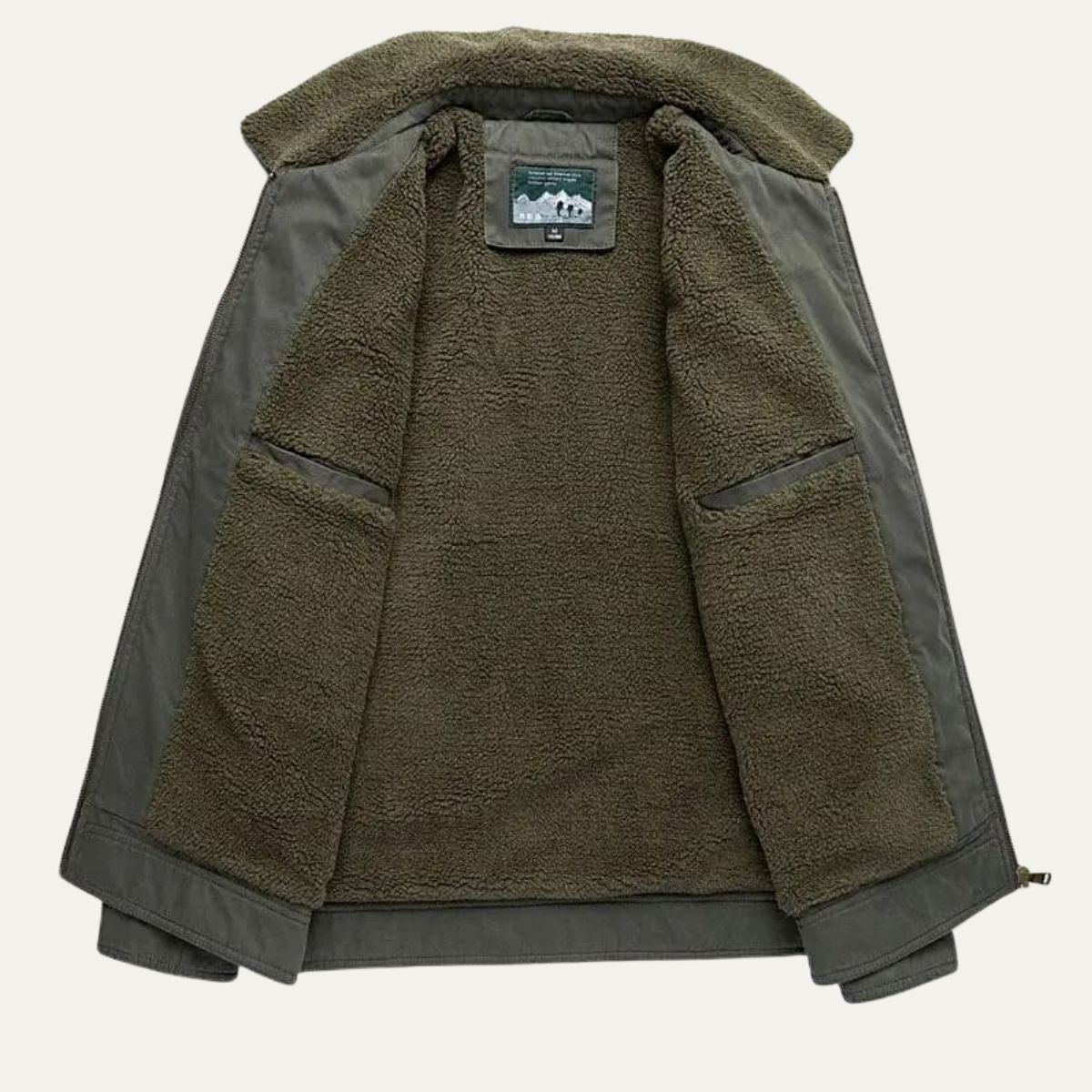 VogeLuxe | Men’s Soft Shell Sherpa Lined Zip Jacket 1