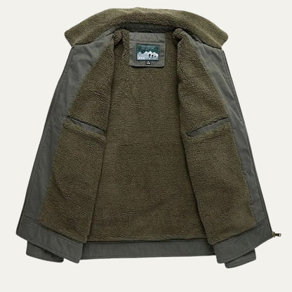 VogeLuxe | Men’s Soft Shell Sherpa Lined Zip Jacket 1