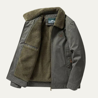 VogeLuxe | Men’s Soft Shell Sherpa Lined Zip Jacket 3