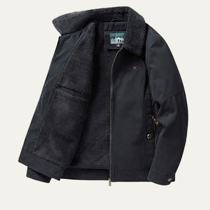 VogeLuxe | Men’s Soft Shell Sherpa Lined Zip Jacket 4