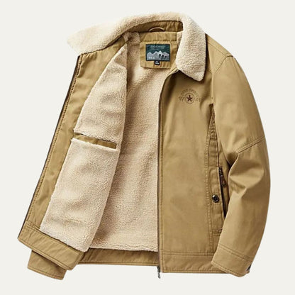 VogeLuxe | Men’s Soft Shell Sherpa Lined Zip Jacket 5