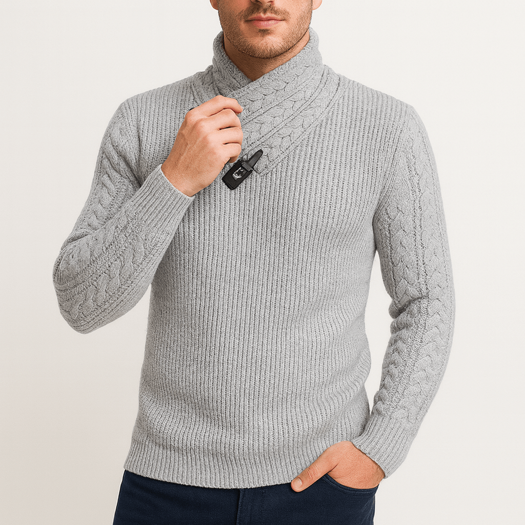VogeLuxe | Men’s Soft Turtleneck Knit Pullover 2