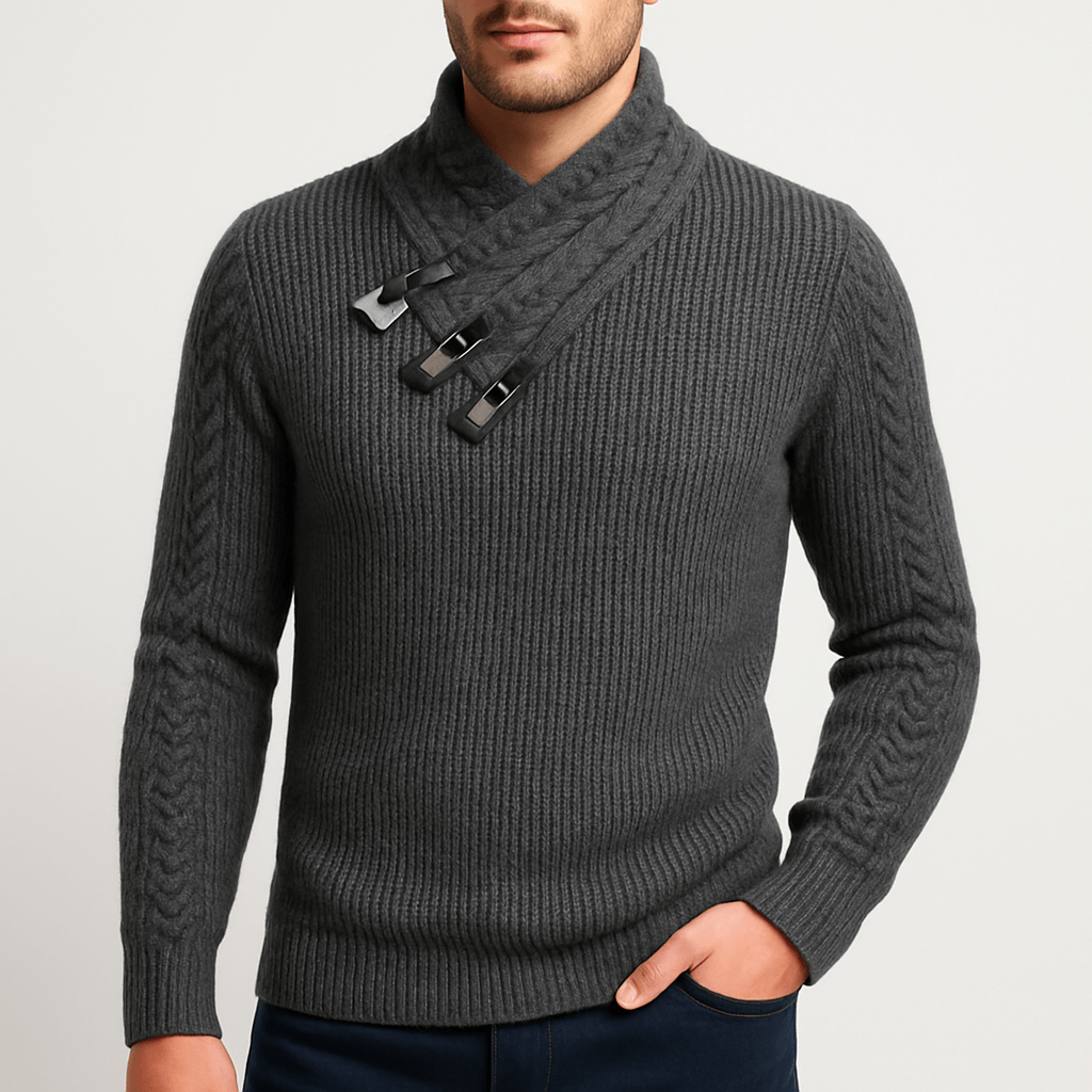 VogeLuxe | Men’s Soft Turtleneck Knit Pullover 3