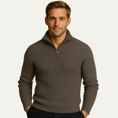 VogeLuxe | Men’s Sophisticated Ribbed Pullover 3