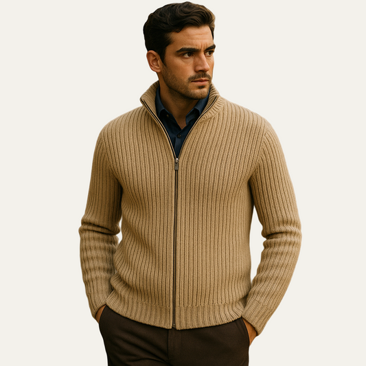 VogeLuxe | Men’s Sophisticated Zip-Up Sweater 0