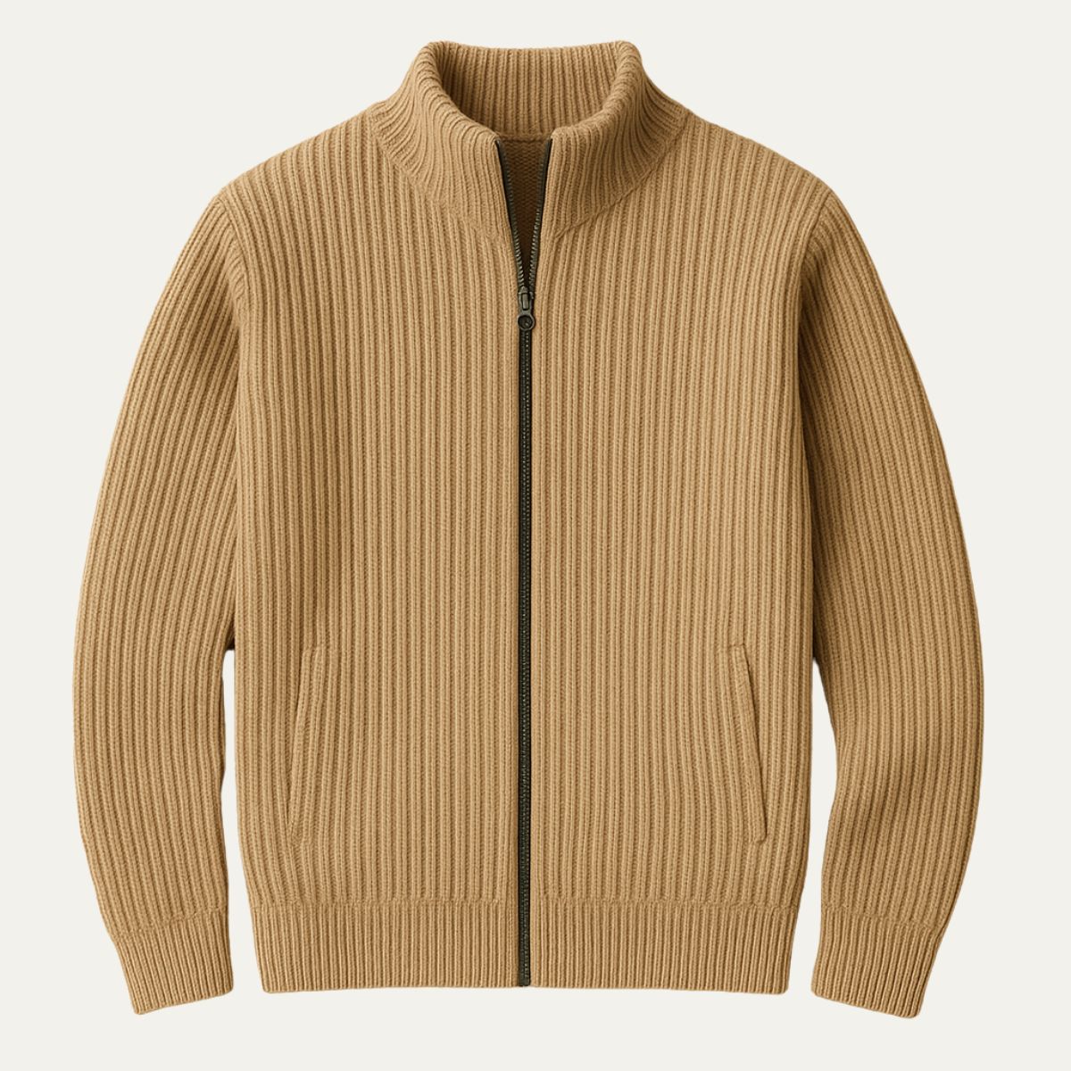 VogeLuxe | Men’s Sophisticated Zip-Up Sweater 1