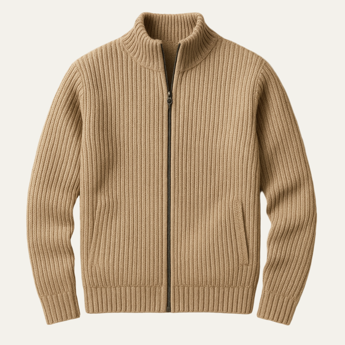 VogeLuxe | Men’s Sophisticated Zip-Up Sweater 2