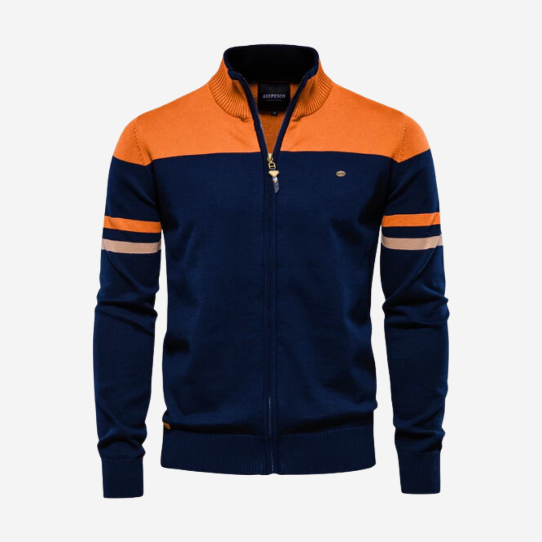 VogeLuxe | Men’s Sporty Full-Zip Cardigan 0