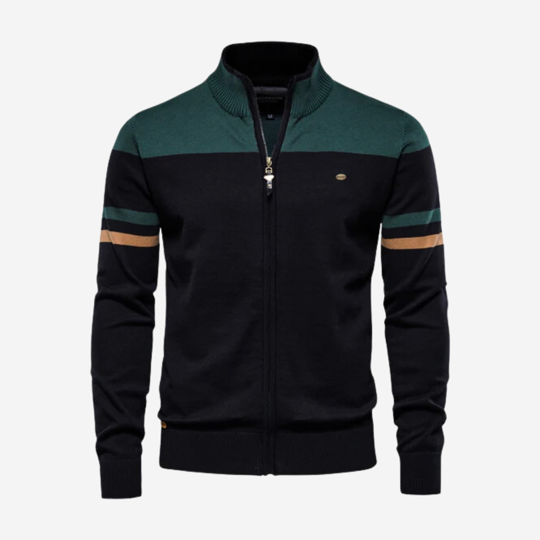 VogeLuxe | Men’s Sporty Full-Zip Cardigan 1