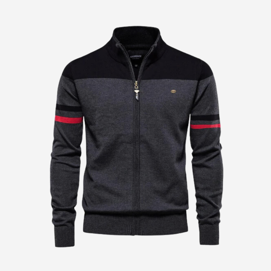 VogeLuxe | Men’s Sporty Full-Zip Cardigan 2