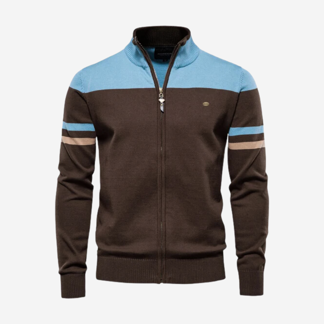 VogeLuxe | Men’s Sporty Full-Zip Cardigan 3